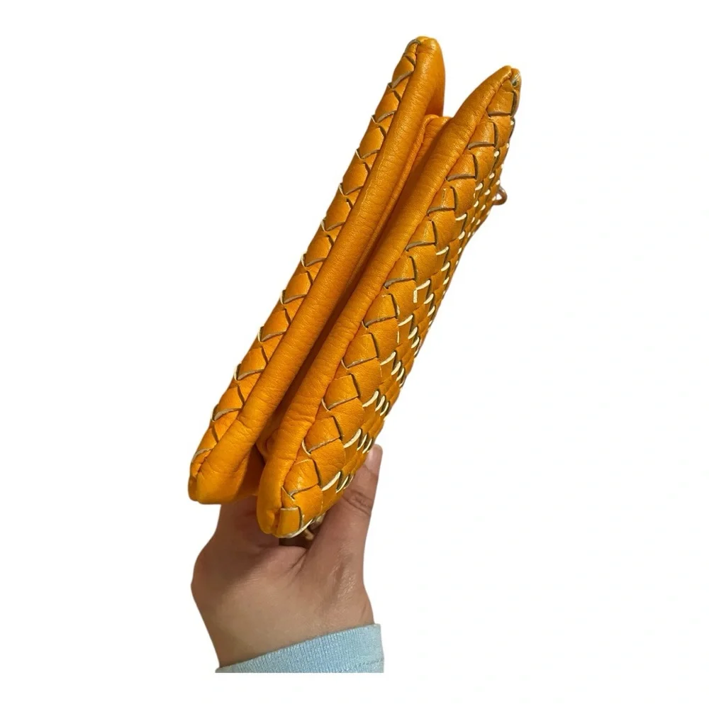 Charming Charlie Orange Woven Clutch Wristlet - Picture 4 of 10